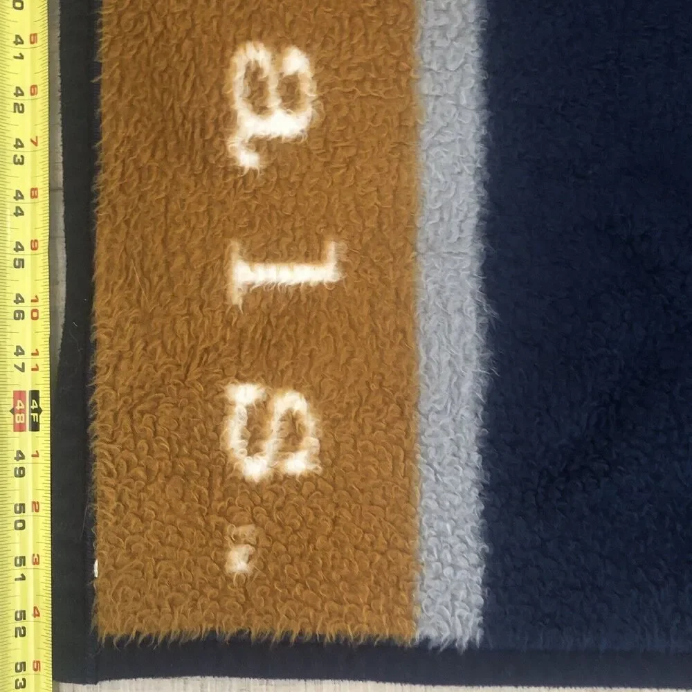 Biederlack Washington Nationals MLB Baseball Blanket VTG 90s Furry Stadium Throw